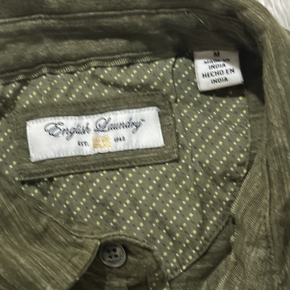 English laundry green polo preppy shirt size medium - Picture 4 of 5